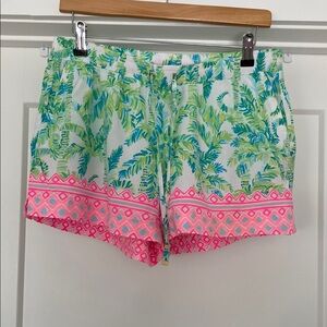 Lilly Pulitzer High Waist Green and Pink Shorts size MED